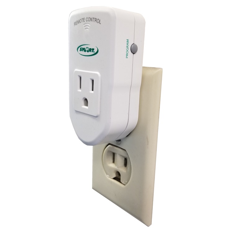 Smart Caregiver Smart Outlet connected to a lamp